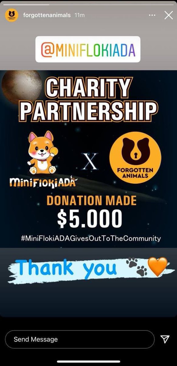 MiniflookiADA's tweet photo. MiniFlokiADA already donated $10,000 to charity organizations❤️❤️❤️
Which Charity will be the next? 

You can earn ADA rewards Every 24 Hours while contributing to the Charity🥳🥳🥳

What an amazing project!!!🔥👍🏻🚀

#MiniFlokiADA #Floki #charity #Donation https://t.co/OpVYCcHJbZ