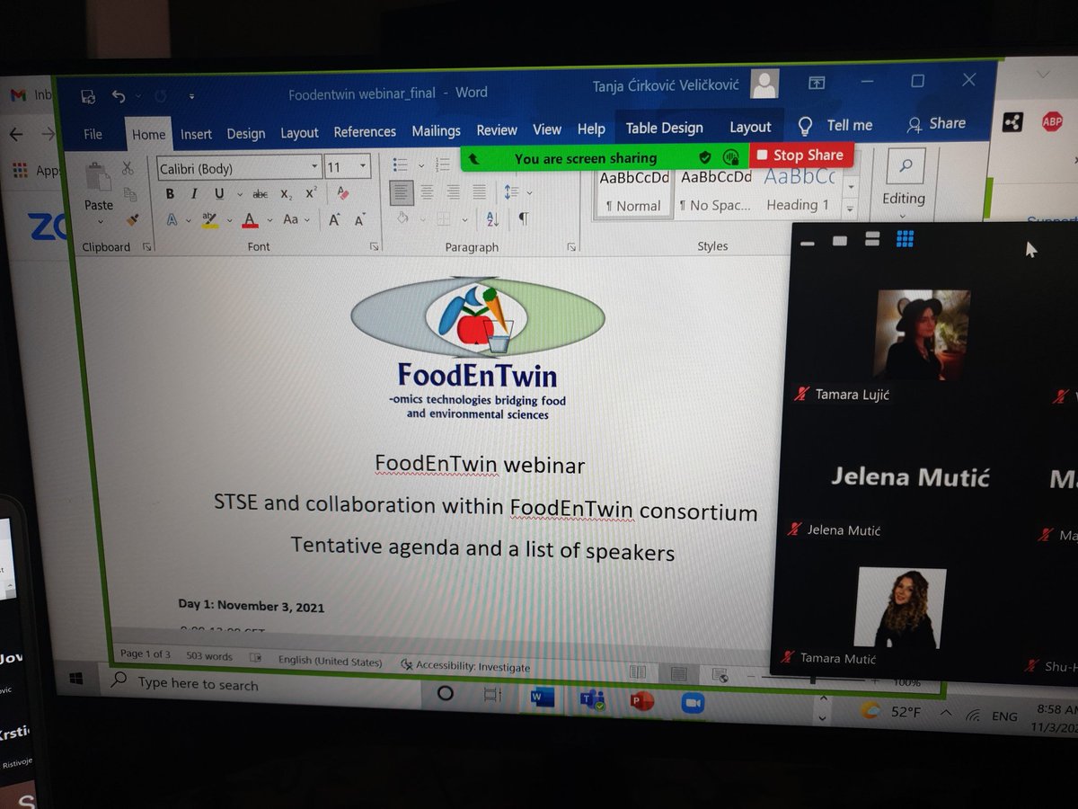 FoodEnTwin's tweet photo. Foodentwin webinar, day 1, just about to start! #Foodentwin @FoodEnTwin https://t.co/zAC2Zocq8b