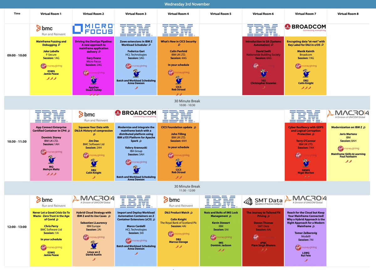 GSE UK Conference 2021 - 'Virtually the best way to learn about Z' 

Hope you are enjoying the conference so far. 
We have another great day of sessions - why not join some?

conferences.gse.org.uk/2021/agenda 

#gseukc #mainframe