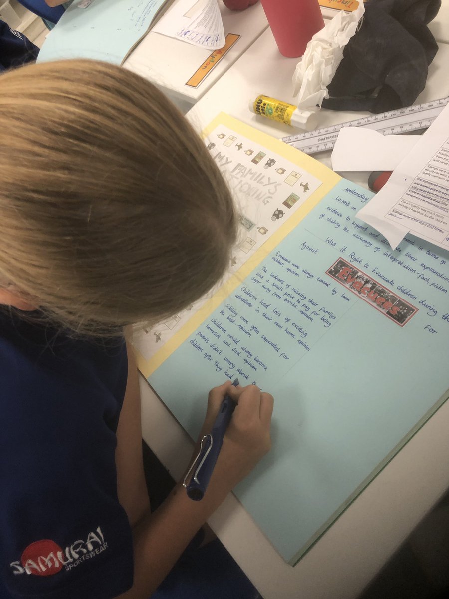 JESSPrimaryYR6's tweet photo. Was it the right to evacuate children during WW2?

Some fascinating discussions about the reasons for and against sending children out of the cities in 1939.

We used both facts and opinions to support our views. #jessenglish #jesstheme https://t.co/g4mEhaaXwF
