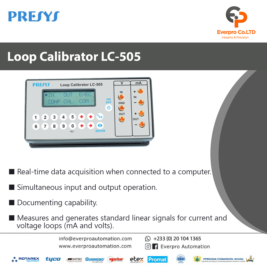 EverproL's tweet photo. Loop Calibrator LC-505
Contact us: info@everproautomation.com or just slide into our DM for more info and great Deals
.
.
.
#everproautomation #presys  #pressuretesting #Thermocouple 
#engineering #firesystems #instrumentation #pressuregauges 
#mechanicalengineering https://t.co/OtzB2kfnky