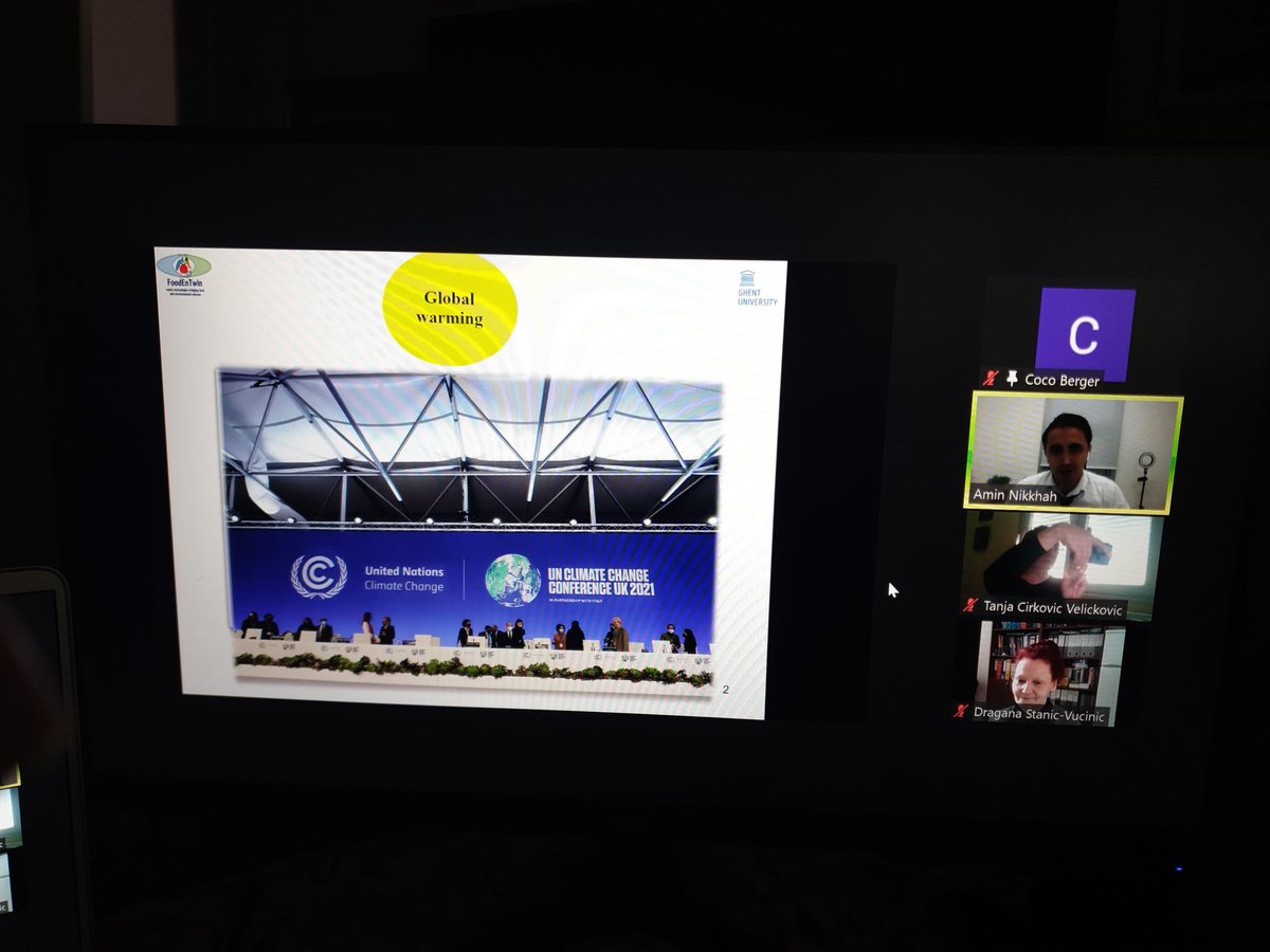 FoodEnTwin's tweet photo. Amin Nikkha giving the first talk at the Foodentwin webinar, on the novel and sustainable foods. #Foodenrwin @FoodEnTwin @ugentkorea @insects @sustainability @novelfood https://t.co/q33VKk47dN