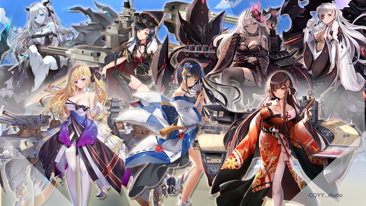 イラスト及びモデル素材配布第二十九弾！！今回のメンバーはビスマルク、ティルピッツ姉妹と赤城、加賀姉妹の4人です！（商用利用は禁止です）（スキンモデルはデフォルトモデルと合わせて使用してください）

配布先：drive.google.com/drive/folders/…