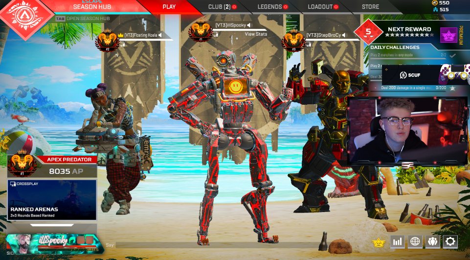 illSpooky's tweet photo. #1 ARENA PRED @PlayApex 👻 https://t.co/wNpSp6HFFK