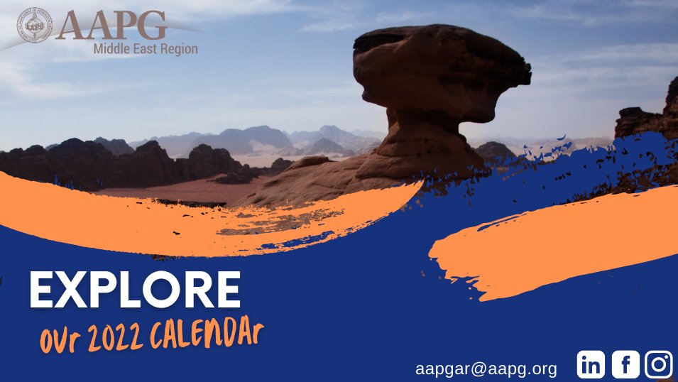 AAPGMiddleEast's tweet photo. Stay tuned to find out what's coming up on our events calendar for 2022! AAPG is continously adding new opportunities to aid the advancement of petroleum geosciences and scientific research. Follow us for the latest news! https://t.co/SuRWdbF1gj #geosciencecommunity #oilandgas https://t.co/IU6GhOPyEp