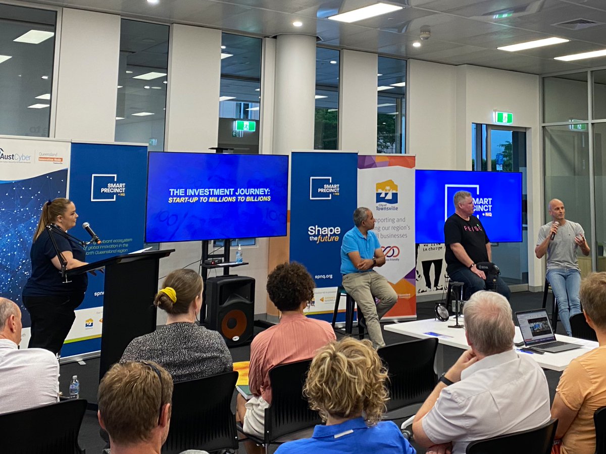 Exciting evening at <a href="/nq_smart/">Smart Precinct NQ</a> for First Wednesday Connect as Lixia, Peiso and <a href="/SafetyCultureHQ/">SafetyCulture</a> share their funding journeys from seed to late-stage.