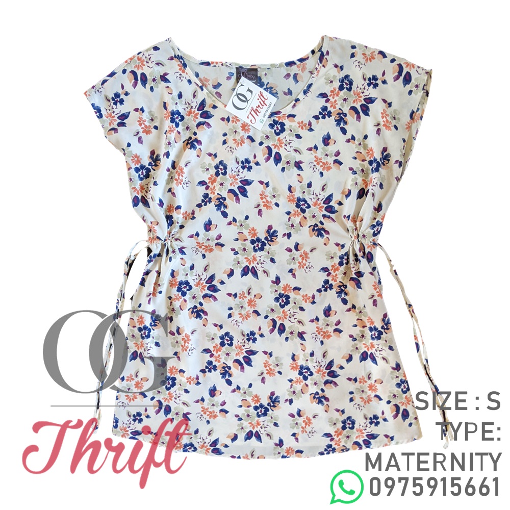 _OGThrift's tweet photo. This floral drawstring top from Oh Baby by Motherhood is on the casual side but guarantees that you look totally stylish and elegant. Another maternity piece to add simple but functional to your wardrobe. K40. Keep it #OG #CatalogUPDATE https://t.co/KfI6GqPR7c