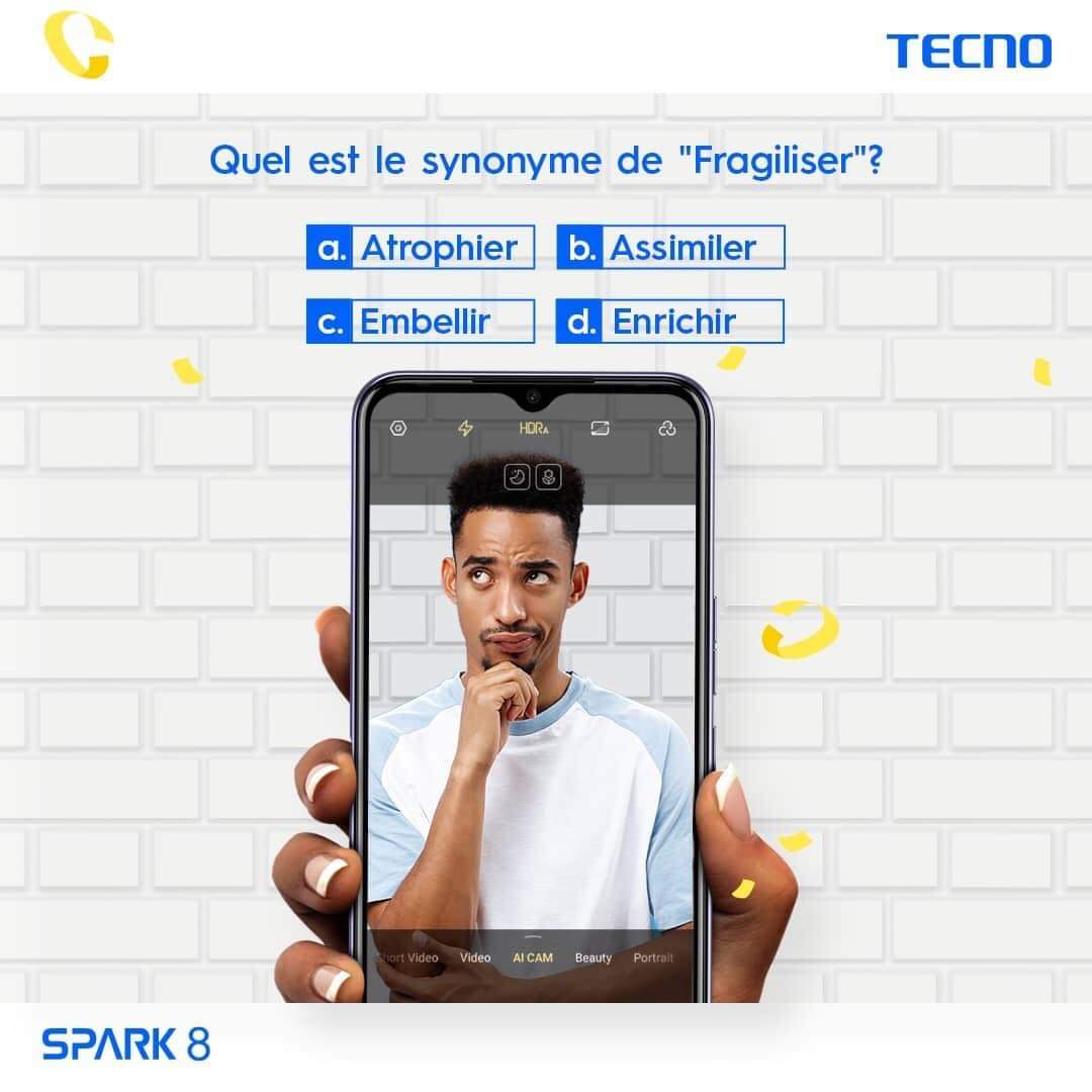 TECNOMobileCM's tweet photo. T-Fans💙
Connaissez-vous bien le français ?
Quel est le synonyme de “Fragiliser” ?🧐
A- Atrophier
B- Assimiler
C- Embellir
D- Enrichir
N’oubliez pas de #Liker et #partager et invitez vos amis à nous suivre.✌️
S'il vous plaît pas de tricherie
#TECNOFuntime
#TECNOMobileCM https://t.co/k011IgEuHK