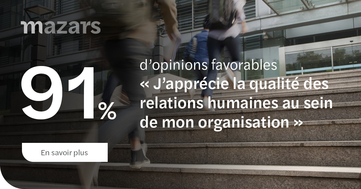 Dans l'enquête décernant le label #HappyTrainees, nos #stagiaires mettent particulièrement en avant la qualité des relations humaines au sein de Mazars 😊💙
Pour en savoir plus : mz.rs/3BFFbQi
<a href="/choosemycompany/">CMC_NEWS</a> #stage #alternance