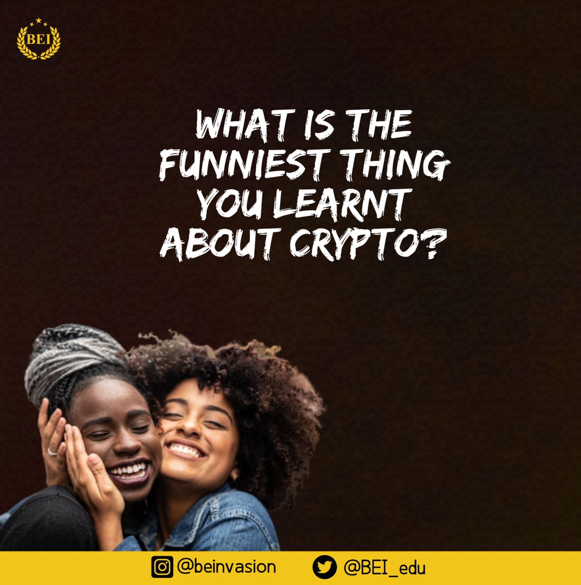 BEI_edu's tweet image. CRYPTO BEING FUN !

Crypto must have given you a reason to laugh (lol) 😹😂
It&apos;s a lifestyle tech.
Now let&apos;s see what triggered your laughter as you learnt cryptocurrency. Comment section is open 👇

#cryptofun #lifestyletech