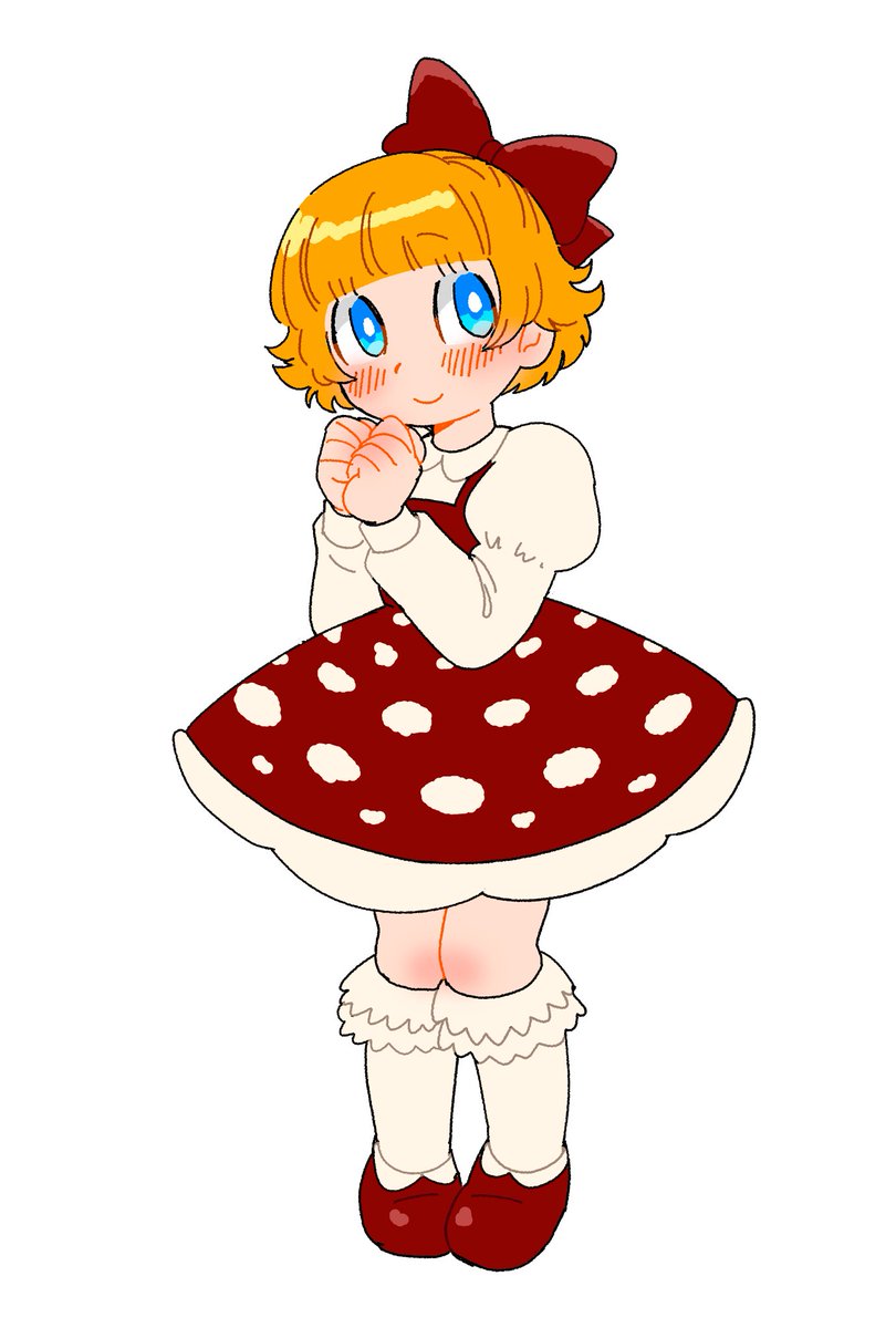 「キノコのスカート 」|ひかがみのイラスト