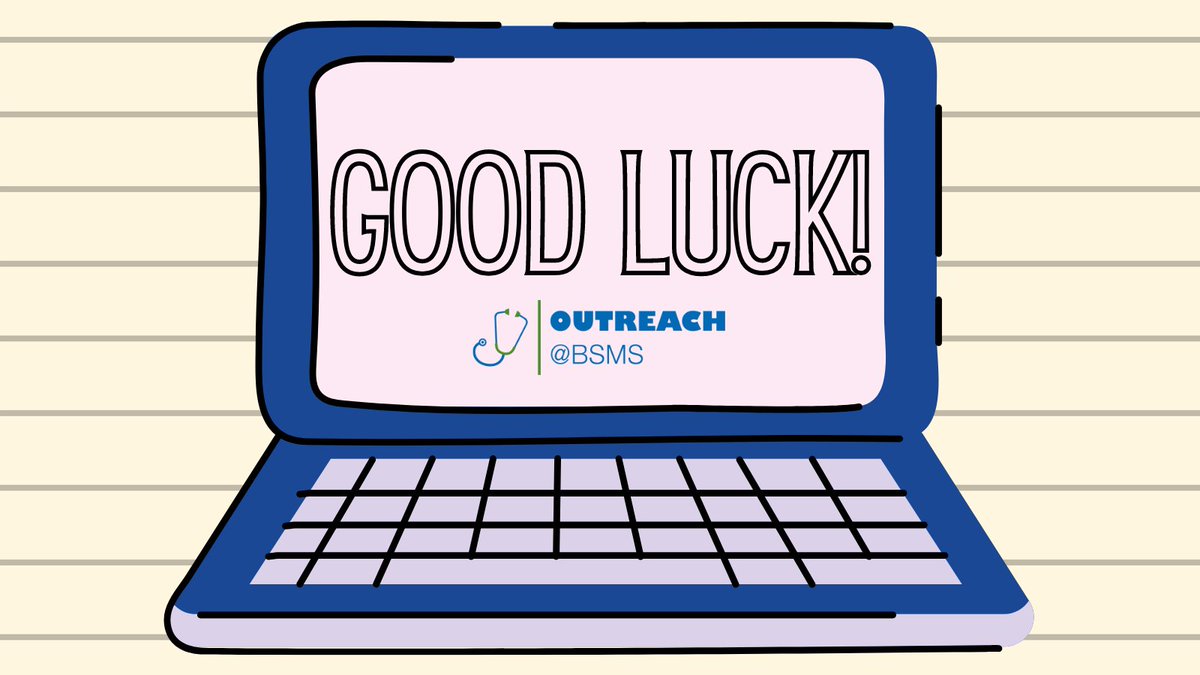 BSMSOutreach's tweet image. It's test day! Good luck to everyone taking the BMAT today. Remember to read the questions carefully, make educated guesses if need be and don't forget to breathe! 

You've got this 💪
