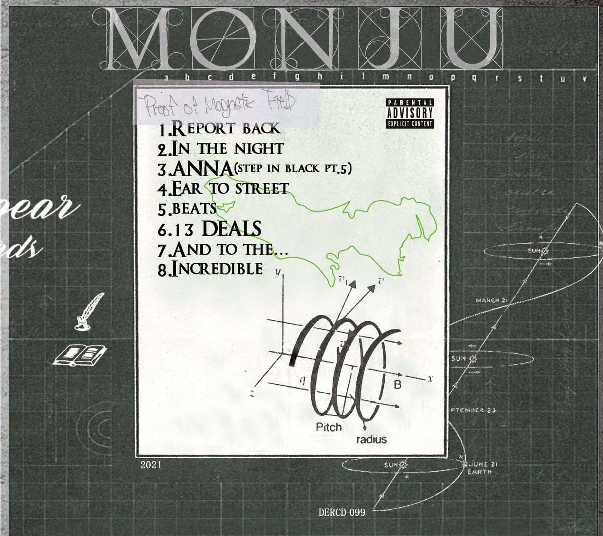 7inctree's tweet photo. 2021/12/02 Release

『 MONJU - Proof Of Magnetic Field 』

-TRACKLIST-
1 Report back
2 In the night
3 ANNA(step in black pt.5)
4 Ear to street
5 beats
6 13 DEALS
7 And to the…
8 Incredible

all Produced by 16FLIP https://t.co/bT27xzYT9A