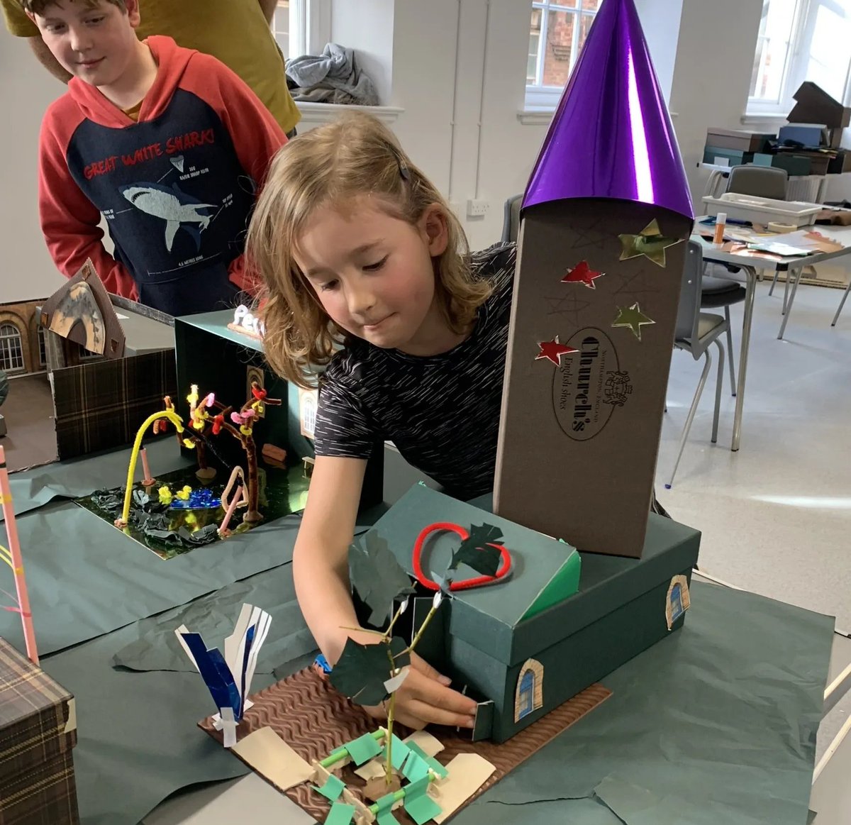RIBA_Northants's tweet photo. Last week we held our Shoebox Town event @NorthamptonShoe Museum, read about it here: https://t.co/Z72lHtOCY7
Thanks to pHp Architects, @adams_madeleine @ScroxtonPartner @GSSArchitecture &amp; Mike Baulcombe for helping. Shoeboxes kindly donated by @churchsfootwear https://t.co/5bd9OX1KVm