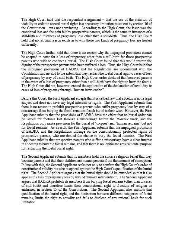 ConCourtSA's tweet photo. (2/2) insofar as they do not allow for a notice of death to be issued in the case of a pregnancy loss other than a still-birth?
Voice of the Unborn Baby v Min of Home Affairs
Tomorrow’s hearing will be streamed at: 
https://t.co/T49z3Fhu11 https://t.co/zxDzhiDa5H