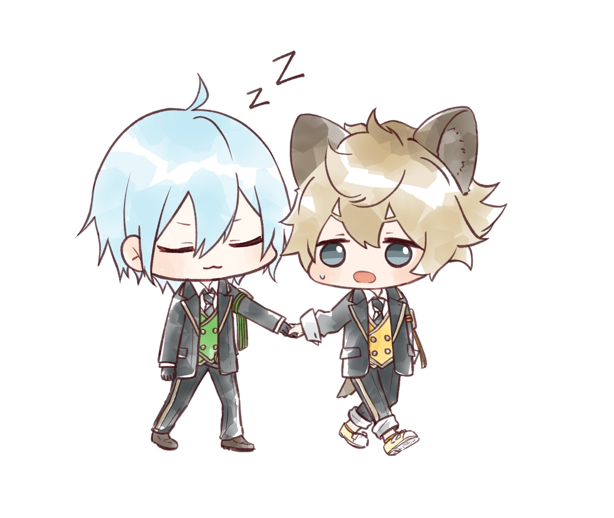 まるちぃ ちびキャライラストプレゼント企画にご参加ありがとうございました ちびキャライラストプレゼント企画絵 シルバー先輩 ラギー先輩 手を繋いでいる 猫口シルバー先輩 でした T Co Lyv2jcuih1 Twitter
