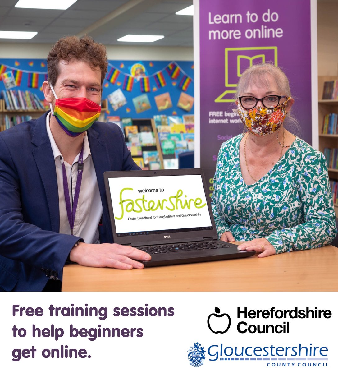 Free training to help beginners get online. Held across Herefordshire and Gloucestershire, the workshops offer a warm welcome to people wanting to develop their online skills. If you or someone you know would like to find out more, visit fastershire.com/faster-homes/e…