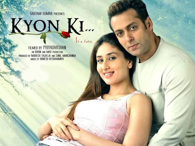 #KyonKi  3 November 2005 
#16YearsOfKyonKi
Director:🎥 #Priyadarshan 
Music🎶🎹 #HimeshReshammiya
Starring: #SalmanKhan #JackieShroff; #KareenaKapoorKhan #RimiSen & #OmPuri