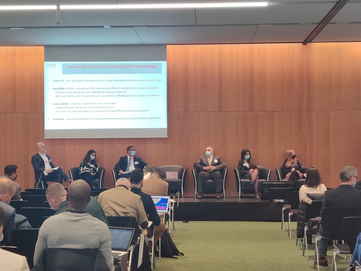 theGICHD's tweet photo. First panel of the day is in full swing on #EORE through #technology. @UNICEF in Ukraine and  @UNMAS  in Somalia present on #VirtualReality  and #riskeducation talking devices. Stay tuned for more at the #MineActionTWS https://t.co/a24feIPVrh