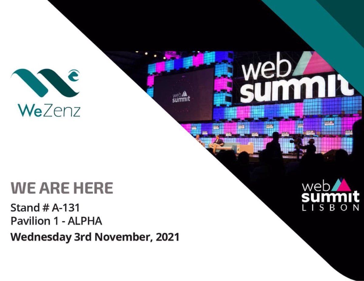we_zenz's tweet photo. We are ready at @WebSummit! If you are attending this great event, visit our stand and discover WeZenz and don’t miss our CEO @oscarshariffh showcasing our global solution to transform the future of travel on stage. https://t.co/lcouglxEkr