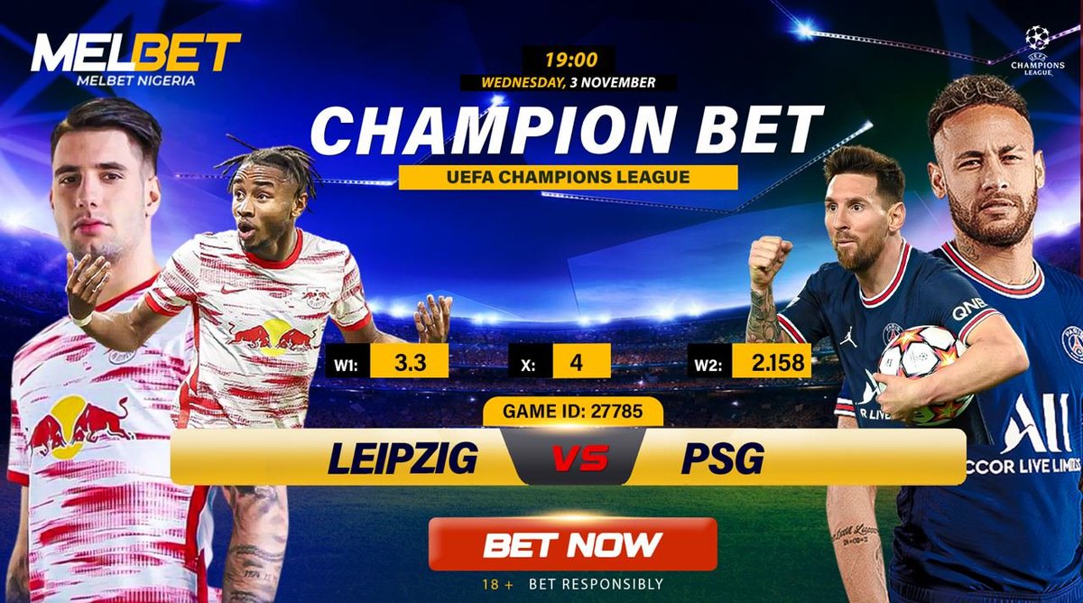 africanBOSS_'s tweet photo. #MELBET
*Make your bets here with MELBET - > https://t.co/vNc2sBNzfm
*Champion bet - make your predict and get free bet if your stake loose.
*300% bonus on your first deposit.
W1 : 3.3 / X : 4 / W2 2.158
#betting #bestodds #topodds #PSG #Leipzig #football #betnow #betwithus https://t.co/qw2JTCAPoJ
