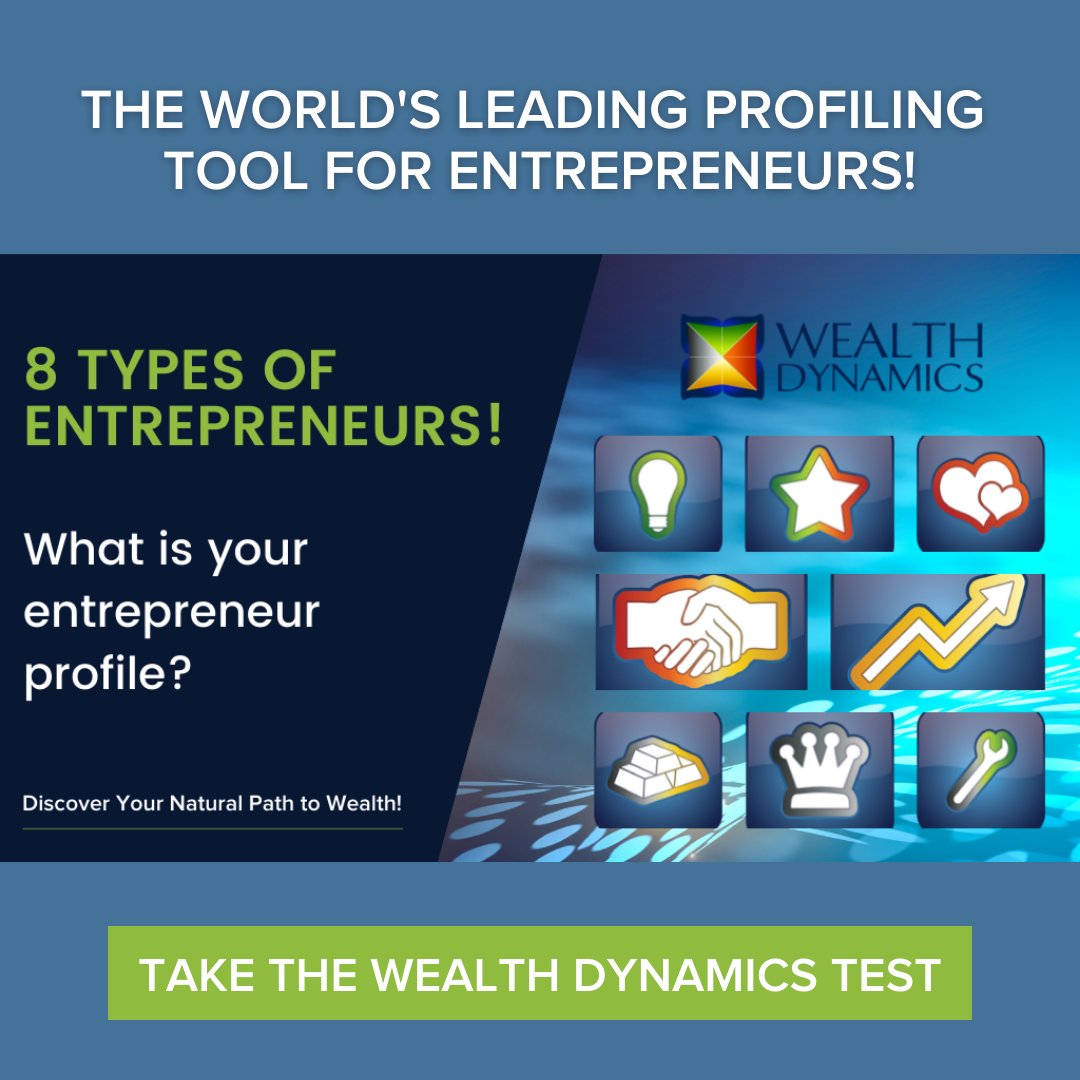 wealthdynamics's tweet photo. Which of the eight wealth profiles are you? Find out now with the Wealth Dynamics Test, the world's leading profiling tool for entrepreneurs.

Take the Wealth Dynamics Test now 👉https://t.co/LxJxx1DcHZ

#wealthdynamics #profilingtool #assessment #business #growth https://t.co/j6X7ajIuV5