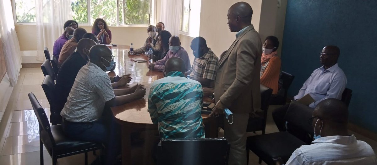 Gluk_official's tweet photo. The Vice-Chancellor Great Lakes University of Kisumu with 16 International PhD Students studying various programmes in health Sciences at #GLUK during an official visit by the Students. GLUK is a centre of excellence in Community Health and Development in the Great Lakes Region. https://t.co/nS4aCBTnSe