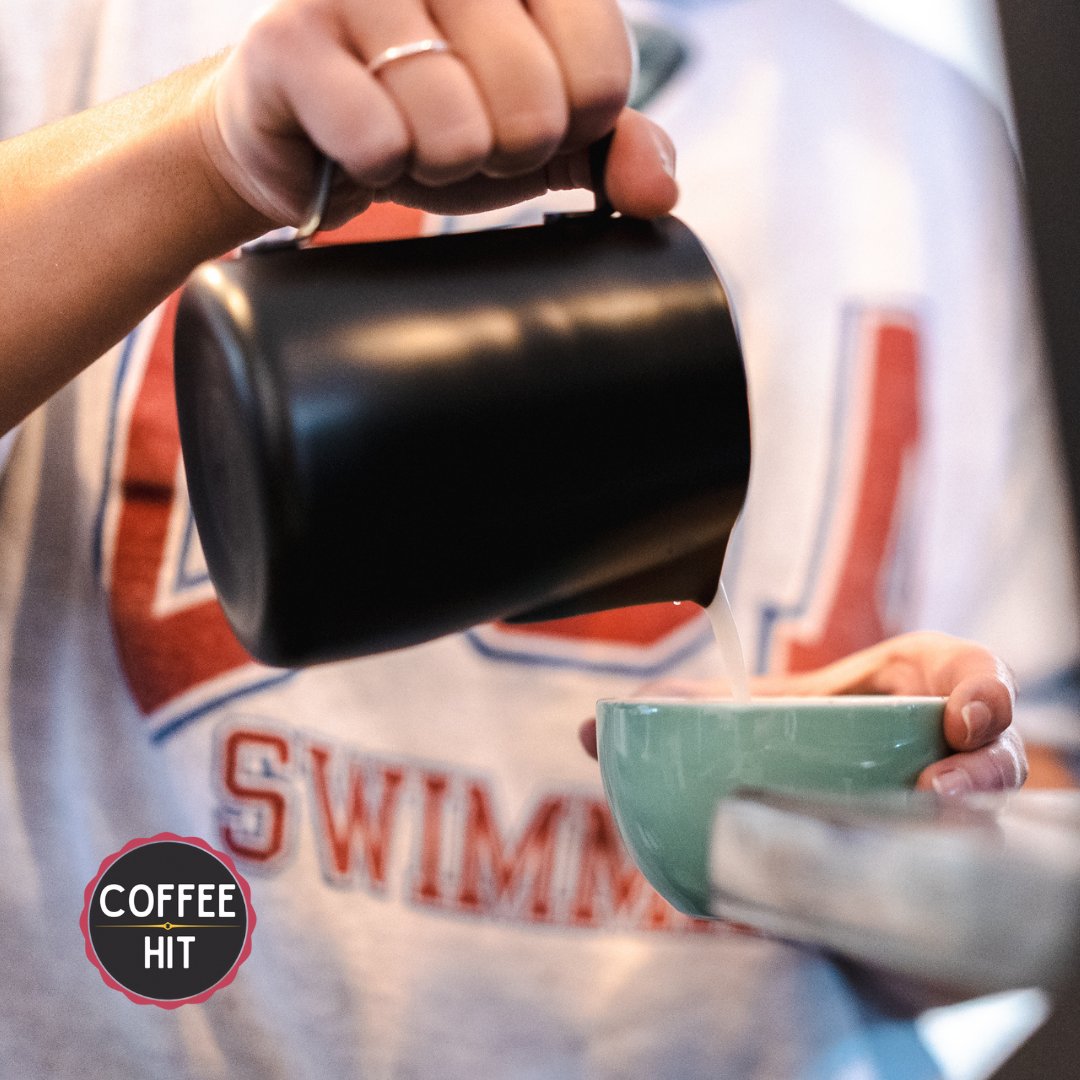 CoffeeHit's tweet photo. The Rhino Stealth Milk Pitcher is perfect for all your coffee art. With its professional pouring spout, it's literally designed for this!
Who else is trying to master that perfect rosetta?
https://t.co/aBRTjR8zW0
#CoffeeLovers #coffee #coffeehit https://t.co/rfm8NmEH7v