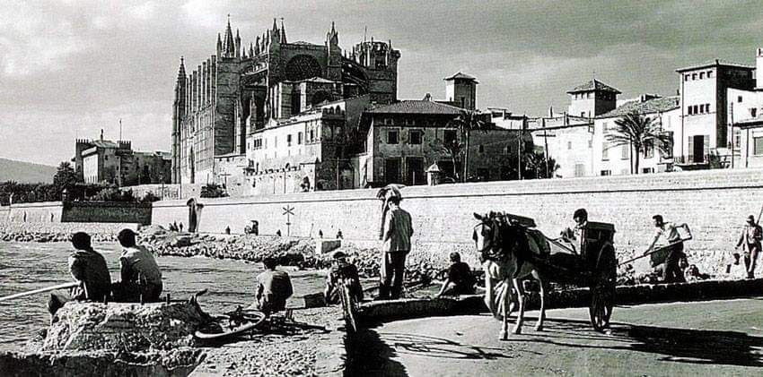 Quan la mar arribava a les murades. Palma, 1950.