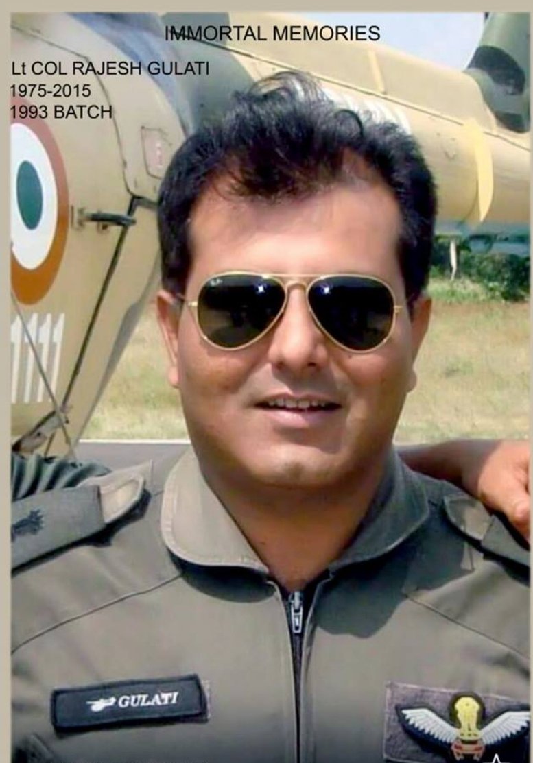 Paying tribute to #VayuVeer

LIEUTENANT COLONEL RAJESH GULATI (SM)
202 ARMY AVIATION on his #Birthanniversary today 

He made supreme sacrifice in J&K on Feb 10,2015 in Dhruv helicopter crash while saving us during  flood  disaster in valley.

#KnowYourHeroes
@manhasvikas41 https://t.co/o4Nwl4C372