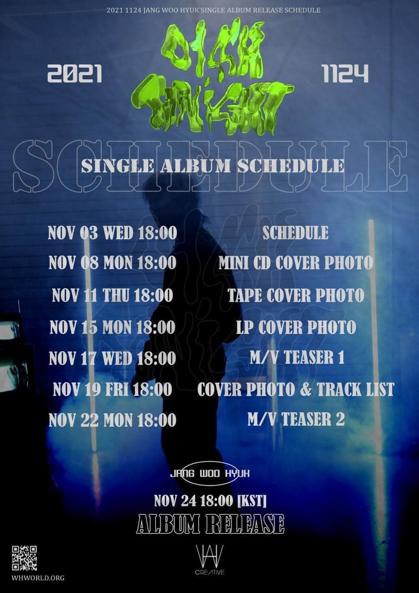 realwh35's tweet photo. JANG WOOHYUK SINGLE ALBUM
<어때Tonight>
SCHEDULER

2021.11.24 6PM (KST) Release

#장우혁 #JANGWOOHYUK 
#어때tonight #어때투나잇
#211124 #6PM #Release https://t.co/7xTSknNGT5