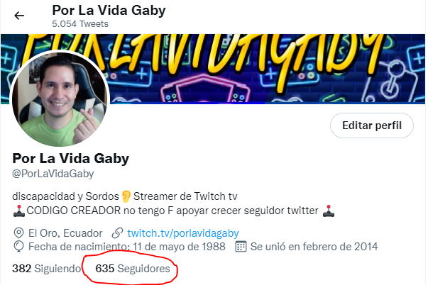 ZGABE_z's tweet photo. vamos poco a poco ay que llegar meta 1000 seguidores para poder en codigo creador epic T_T #Apoyar #CodigoCreador #meta1000 #1kseguidor https://t.co/m4YoCbTcKk