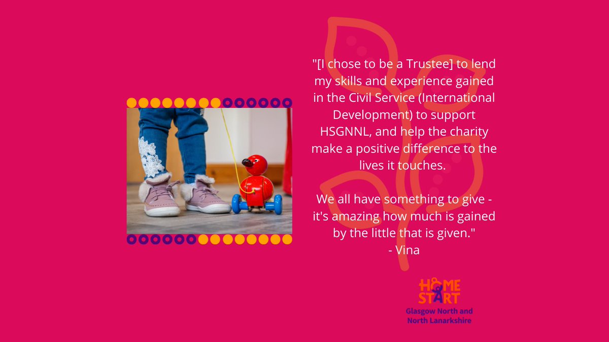 A lovely quote from our Trustee - Vina, thank you Vina for everything ❤️ #BecauseChildhoodCantWait #TrusteeWeek #ThankYou #HomeStartTrustee #HomeStartVolunteer