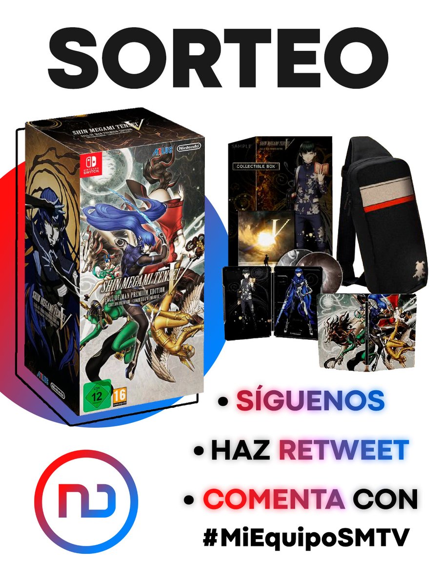 ❤️ ¡SORTEAZO de EDICIÓN COLECCIONISTA de Shin Megami Tensei V! 💙

✅ Sigue a <a href="/Nintenduo/">Nintendúo</a>
✅ Haz Retweet a este Tweet
✅ Responde con #MiEquipoSMTV mencionando nuestra cuenta <a href="/Nintenduo/">Nintendúo</a> y a tres demonios que incluirías en tu equipo.

¡Mucha suerte a todos! 👹