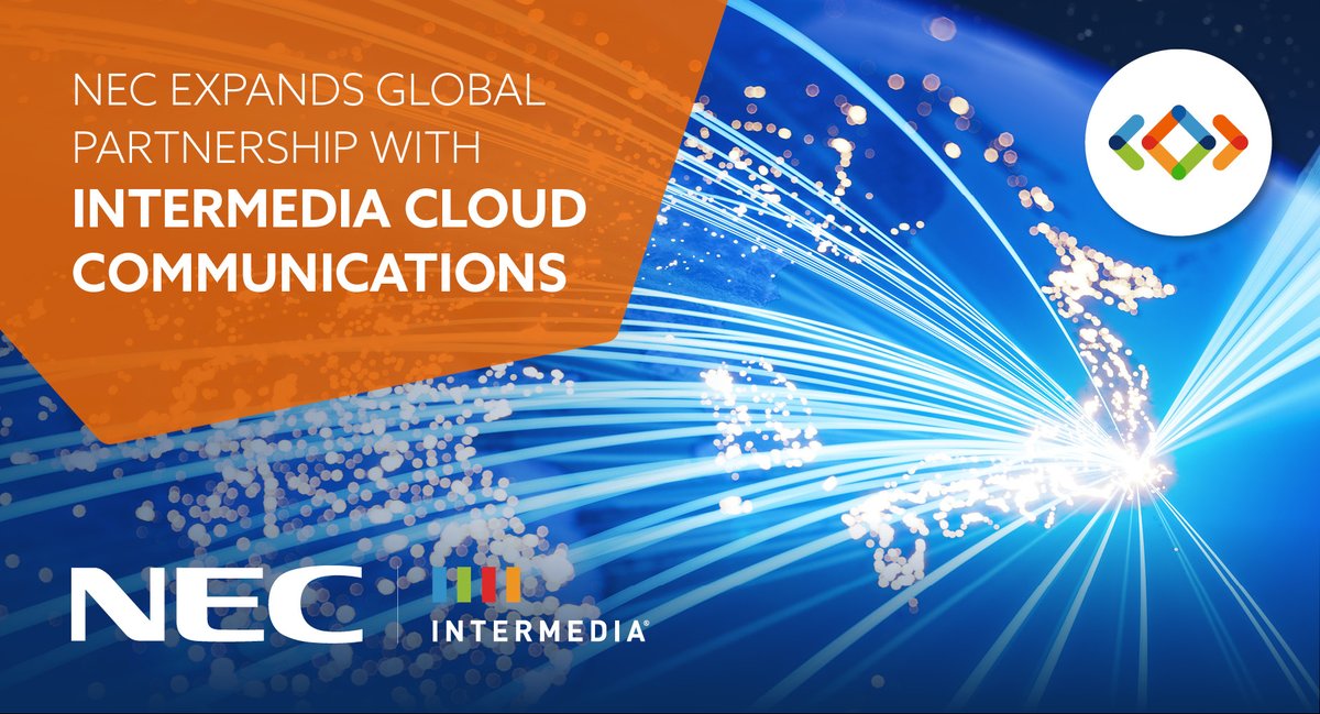 NECEnterprise's tweet photo. #NEC expands it's Global Partnership with #Intermedia #Cloud communications, with an extended contract term, launch of #UNIVERGEBLUE® #CONNECTBRIDGE and $40m investment in IM stocks. https://t.co/DlngDgJtMU #thepowerofblue https://t.co/696NuBpzdk