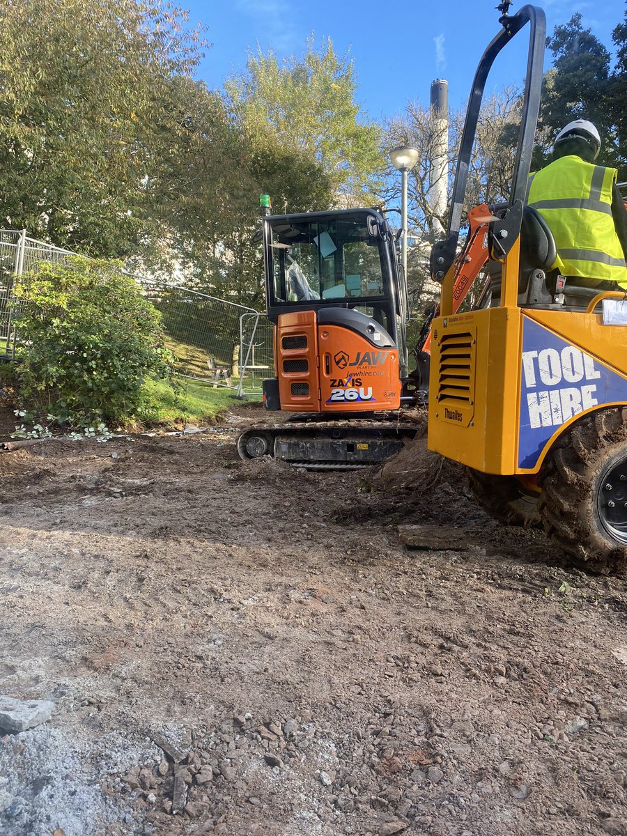 PgmcPlymouth's tweet photo. Ground has officially broken on our outdoor area - so excited to see the end result: The Breathing Space Garden at PGMC https://t.co/Pfe7KEJOcJ