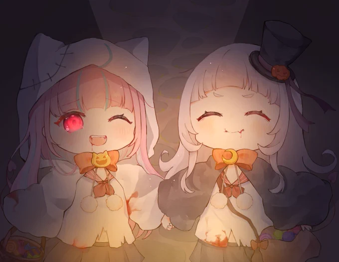 ハロウィンの夜のかわいい子供たち…??
#あくあーと 
#シオンの書物 