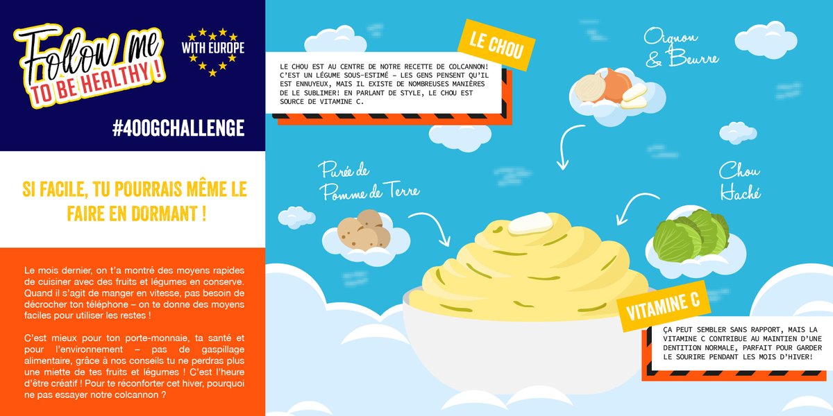 Le mois dernier on t'a montré des recettes faciles à faire avec des fruits et légumes en conserves. En novembre, les restes sont le thème du mois ! 🥦🍏🍅🥕🥭 #400gChallenge
400gchallenge.eu/resources/