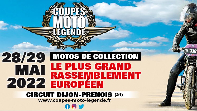 CoupesMotoLeg's tweet photo. 📣🚨 C'est parti !!! Plein gaaaazzzz vers les Coupes Moto Légende 2022 sur le Circuit Dijon-Prenois (21). Réservez votre week-end des 28 et 29 mai pour du grand spectacle ! Toutes les infos et actus ➡️ https://t.co/xjA0ywLUoT #moto #dijon #editionslva @circuitdijonprenois https://t.co/Sw2VKKqAu4