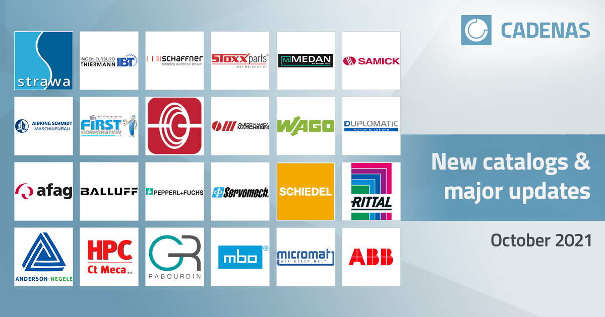 CADENAS_DE's tweet photo. So farbenfroh wie der Herbst 🍂🍃🍁🌞 präsentieren sich die neuen #CAD & #BIM Kataloge & Updates. Erfahren Sie als erste von neuen Engineering Daten im CADENAS Newsletter: https://t.co/KFY8eEiDgm @MedanGmbH @Temposonics @WAGOKontakttech @Rittal @Balluff @PepperlFuchsDE #eCATALOG https://t.co/dms7qah6LL