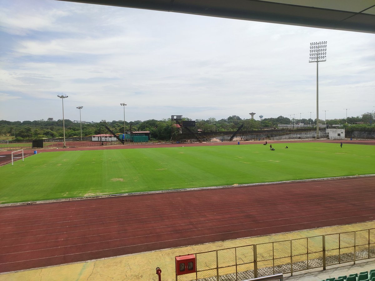 RajaB_31's tweet photo. Athletic Stadium🏟 Banmbolim, Goa. Our @jamshedpurfc home Ground for @IndSuperLeague season#8, we r working hard to get ready for the matches 🏟 Ground looking in gud shape, @TataSteelLtd @tatatrusts @prabhatkhabar @the_red_miners @1mgOfficial #isl #IndianFootball #Goa #jamke https://t.co/WzGjhQIk3q