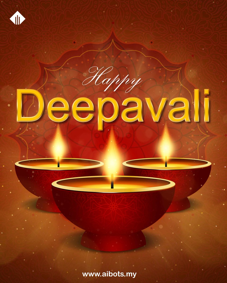In conjunction with this Diwali celebration, Aibots Sdn Bhd would like to take this opportunity to wish you a Happy Diwali! Stay safe and healthy with your beloved family!

Enjoy your family time. Be safe and have an awesome celebration😍💐

#aibots #beyondfuture #staysafe