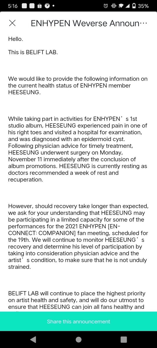 e_nguin's tweet image. Get well soon hee baby. I love you, always! #ENHYPEN_HEESEUNG