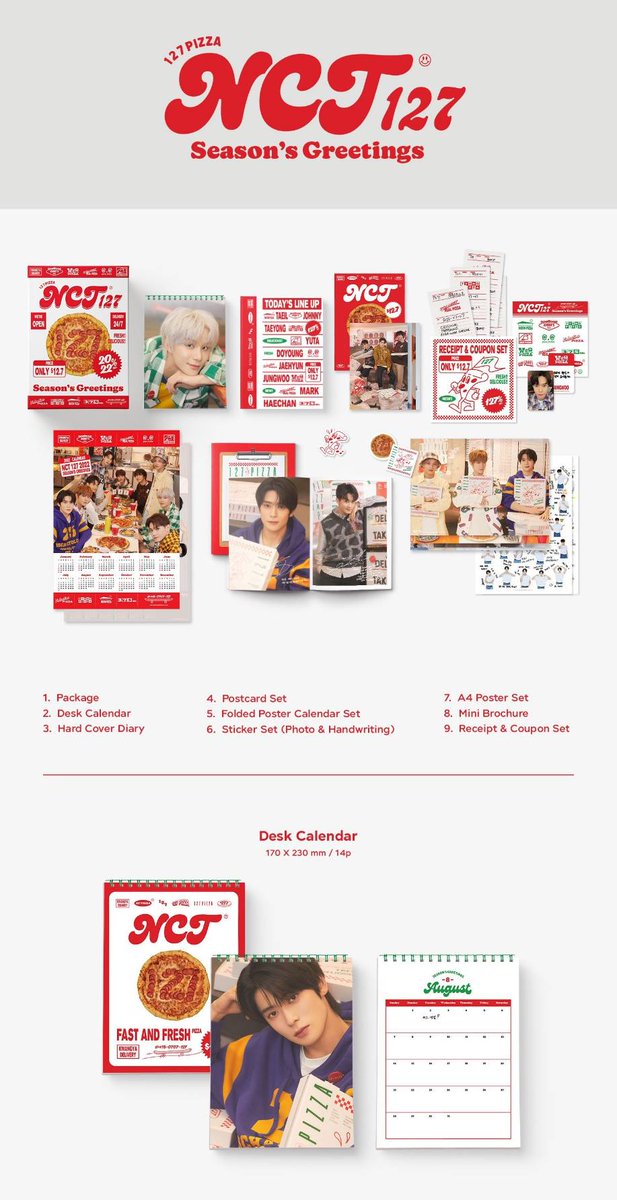 jajan_corp's tweet photo. OPEN SHARING LOW PROFIT 2022 SEASON’S GREETINGS SG NCT 127 

Member set (pc, postcard, sticker set, A4 poster, hotel key card/ receipt coupon/pilot note card, bene web) 75,000/set member
- jaehyun ❌
- johnny
- doyoung ❌
- yuta
- taeil
- haechan
- mark ❌
- taeyong
- jungwoo https://t.co/iOHoUsgv4d