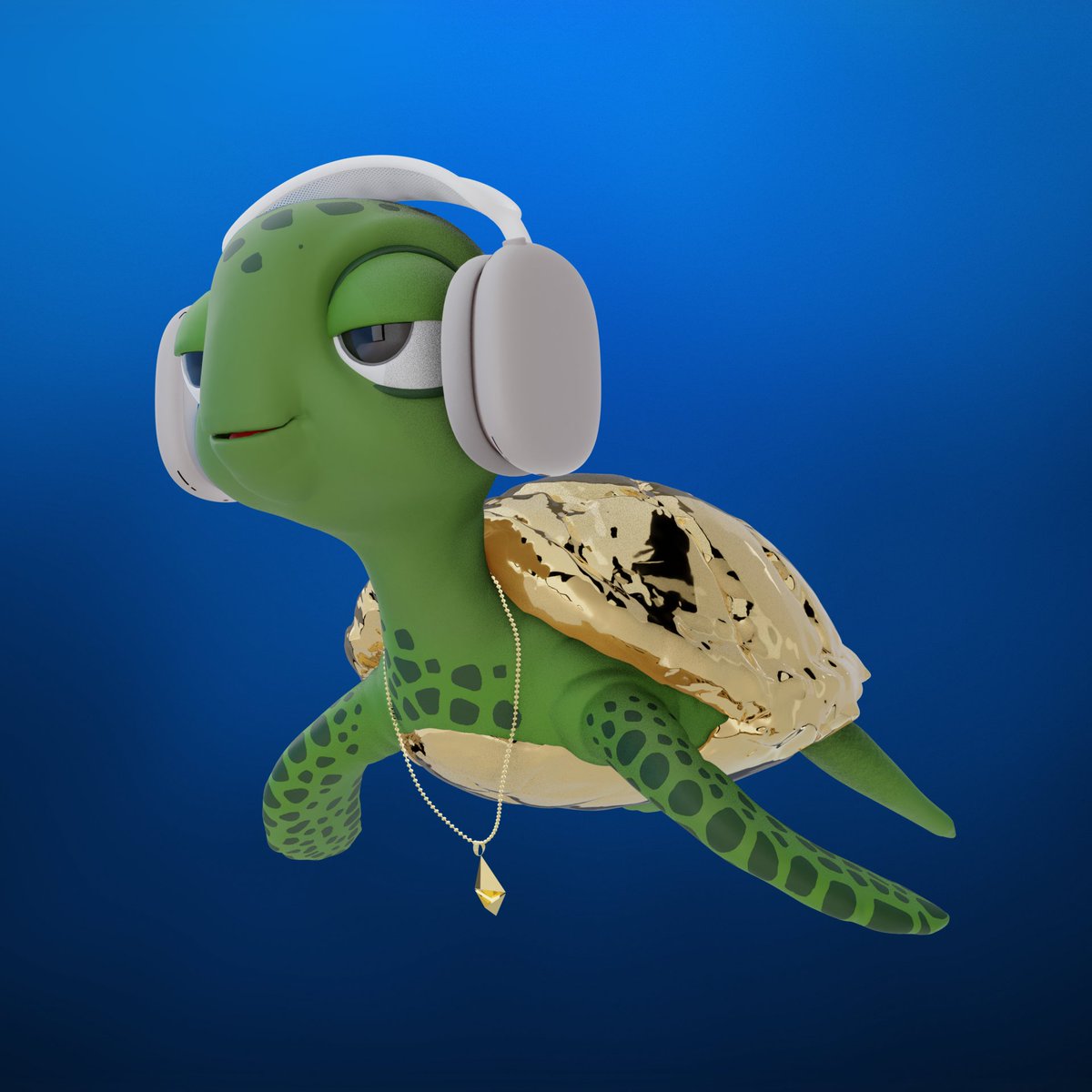 ethlantis's tweet photo. @carlmoon This Ethlantis Turtle even wears Ethereum around their neck 🐢👀 #Bullish #Ethereum #ethlantis https://t.co/b2PLnTbvIC