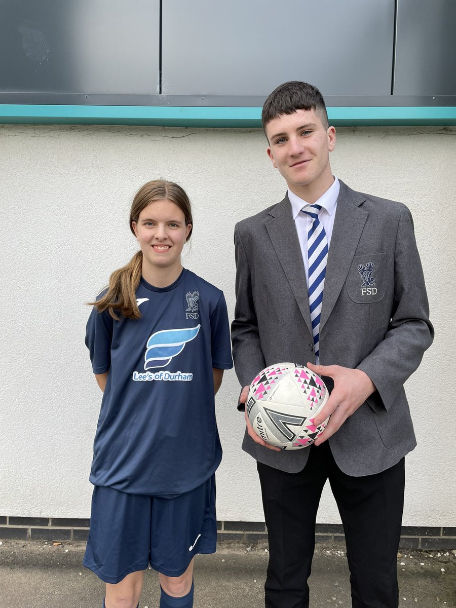 FramwellgatePE's tweet photo. Congratulations to Louise M and Josh O’B on making the County football squads. A fantastic achievement- well done, and good luck with your games. https://t.co/kxRtHljwnl