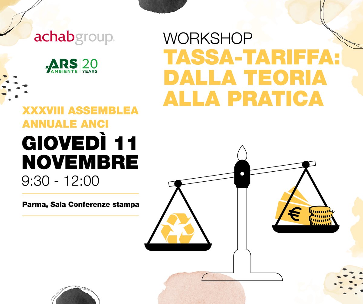 GhiringhelliGio's tweet photo. Parteciperò al #workshop sulla #tariffapuntuale #TARIP organizzato da @achabgroup e @ARSambienteSrl  durante #Assemblea annuale @comuni_anci giovedì 11 novembre alle 9:30 nella Sala Conferenze stampa a #Parma. #ARERA #Cremona #nudge #KAYT @mgiavini  @REthinkWasteRTW https://t.co/50w0ZIe4eQ