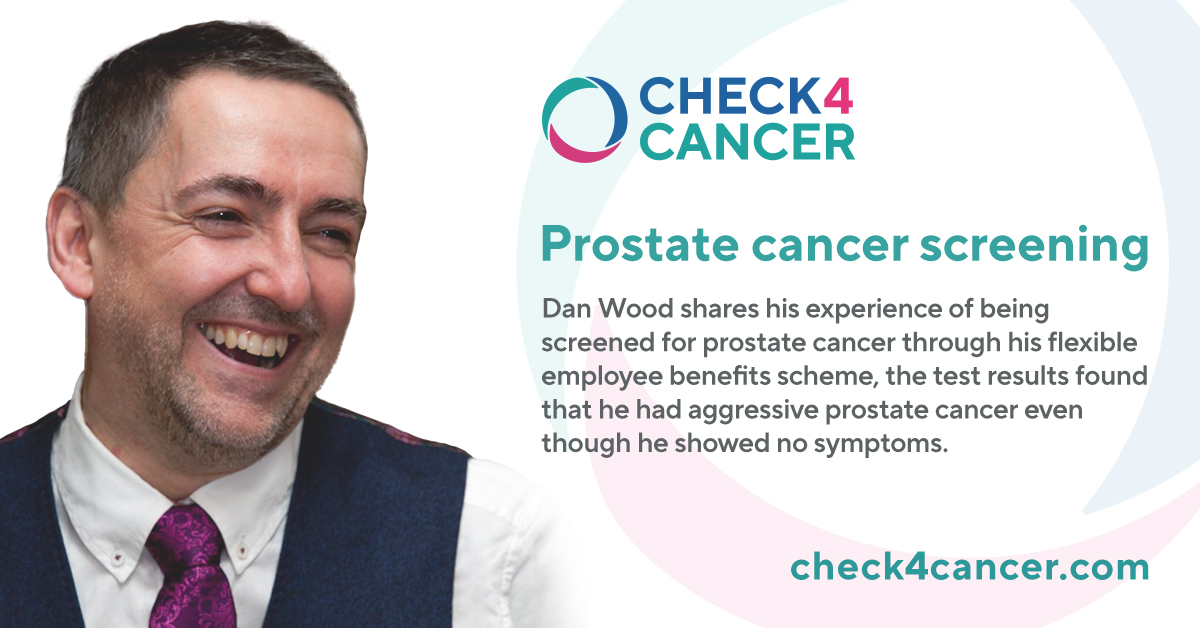Check4Cancer's tweet photo. Read Dan Wood’s powerful personal story of being screened for #prostate #cancer when he showed no symptoms and finding out he had grade 4 prostate cancer https://t.co/nUYlbAmgn8
#prostatecancer #screening #check4cancer #menshealthawarenessmonth https://t.co/9zFJA907Bk