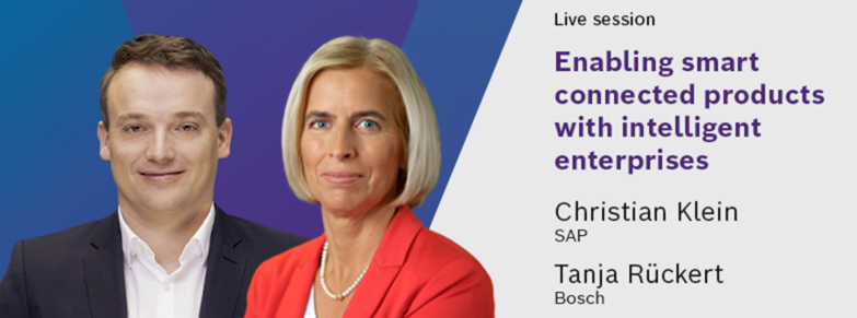 BoschUK's tweet photo. How can we use intelligent technologies to thrive in today’s rapidly changing world? Join Christian Klein, CEO at SAP, and Tanja Rückert, CDO at Bosch, for a webinar on November 17, to hear how SAP and Bosch are working together on this vital topic: https://t.co/nn1kkkh6mN #BCWon https://t.co/Ur7Fj1IqAN