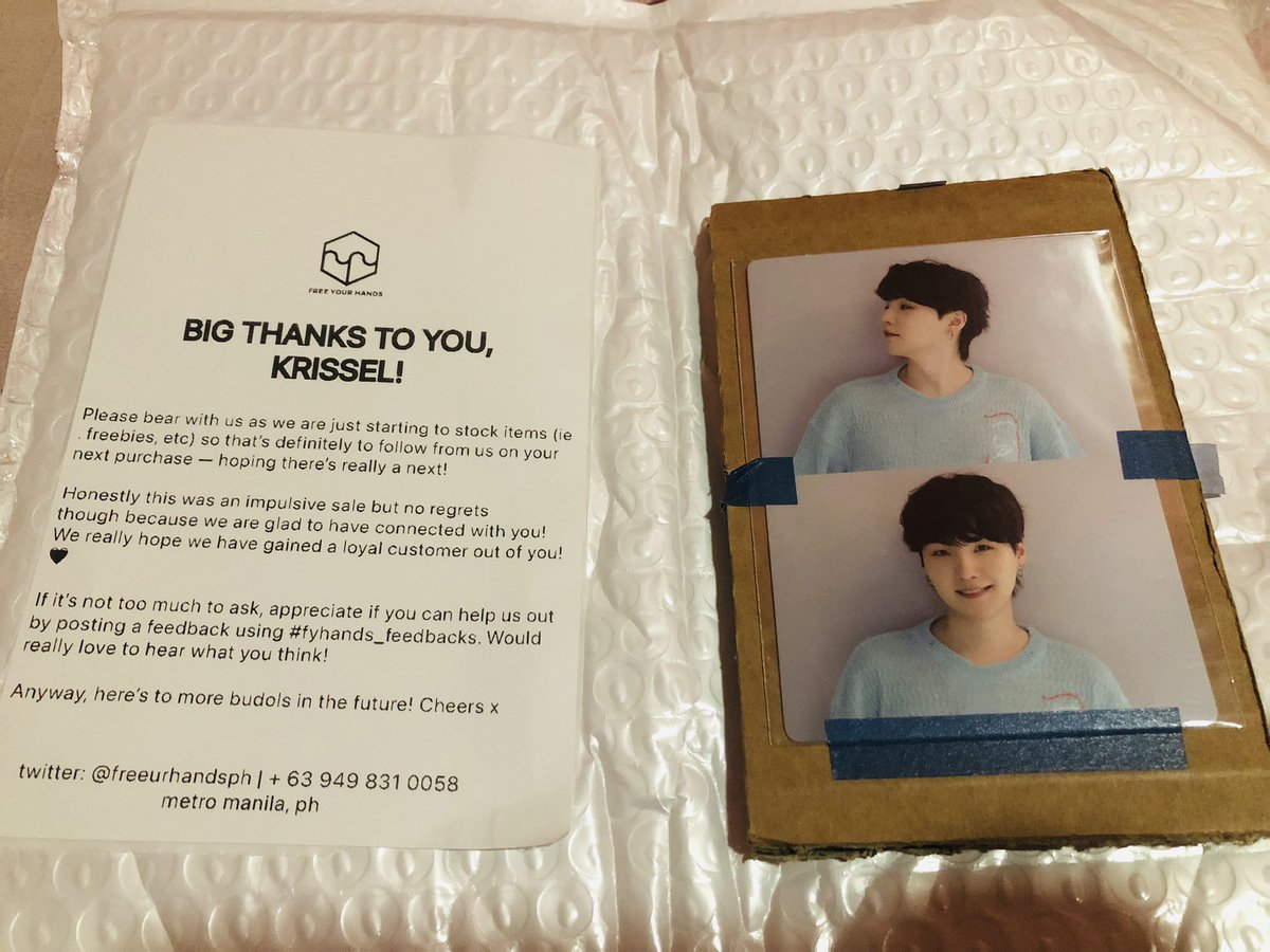 Krisselfie's tweet photo. Thank you so much! Til our next transaction po! 💜 @freeurhandsph #fyhands_feedbacks https://t.co/xqMpmh8Zxm